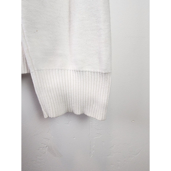 BKE Sweater Mens Size XL White Gray Argyle Athletic Fit Long Sleeve Full Zip - Picture 9 of 12